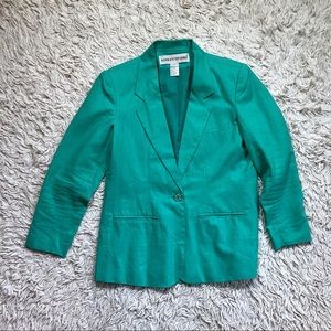 Adolfo Studio Linen Cotton Blend Blazer